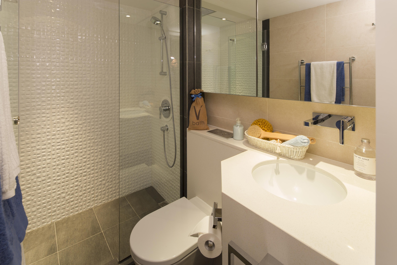 Two Bedroom Apartment bathroom at The V Happy Valley serviced apartment