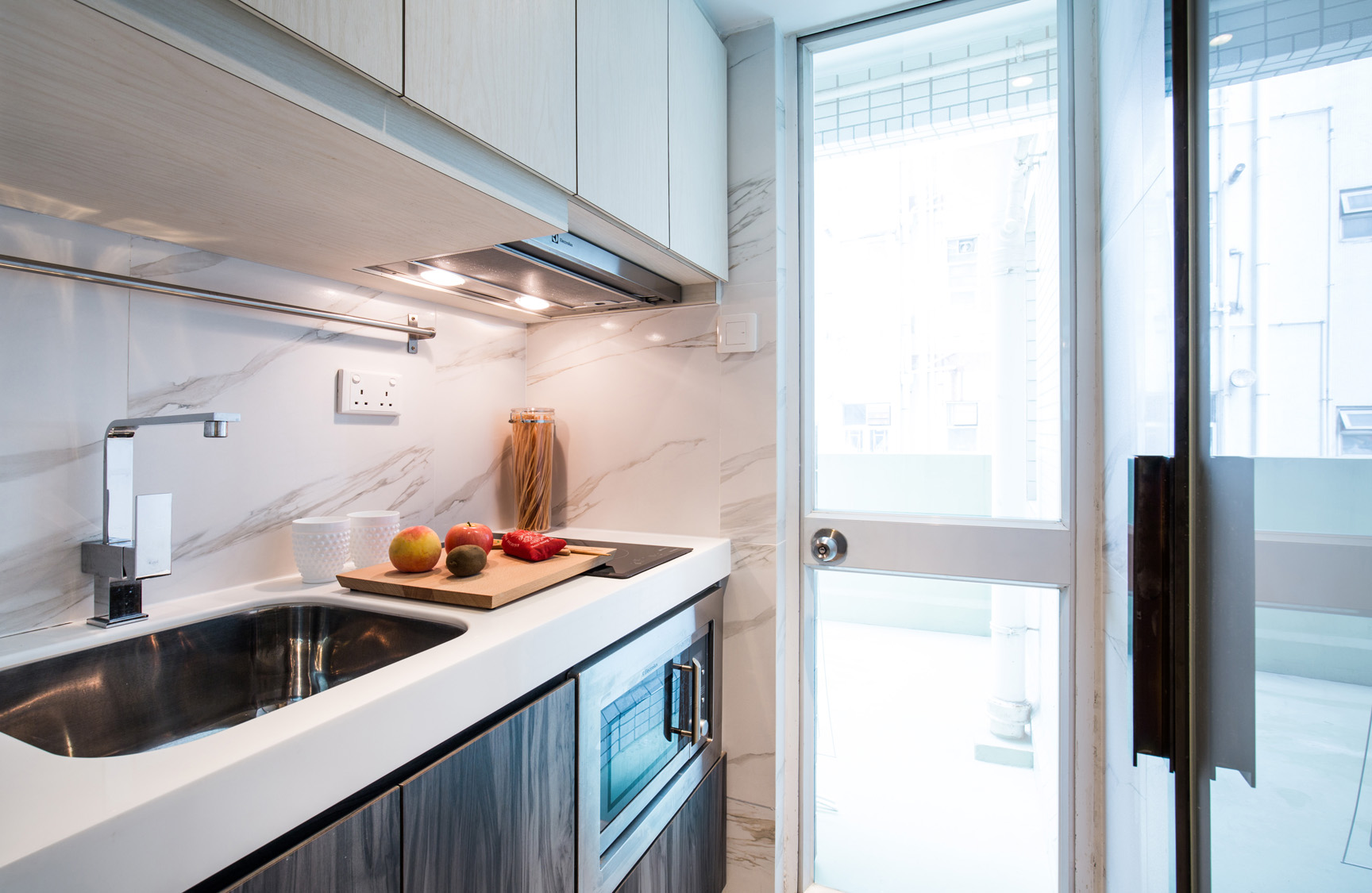 Studio Kitchen at The Lodge serviced apartment in West Kowloon