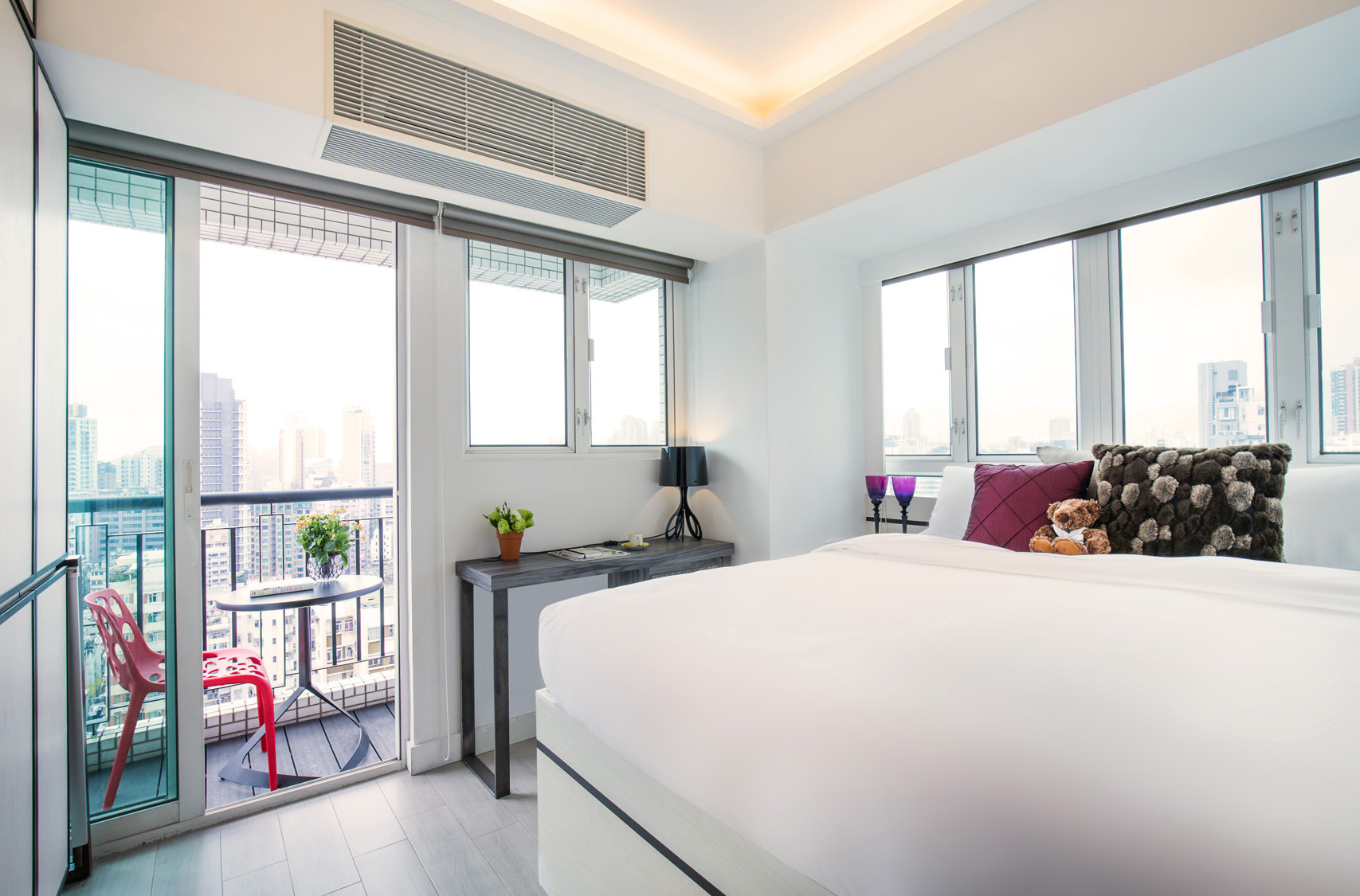 Studio with Balcony at The Lodge serviced apartment in West Kowloon