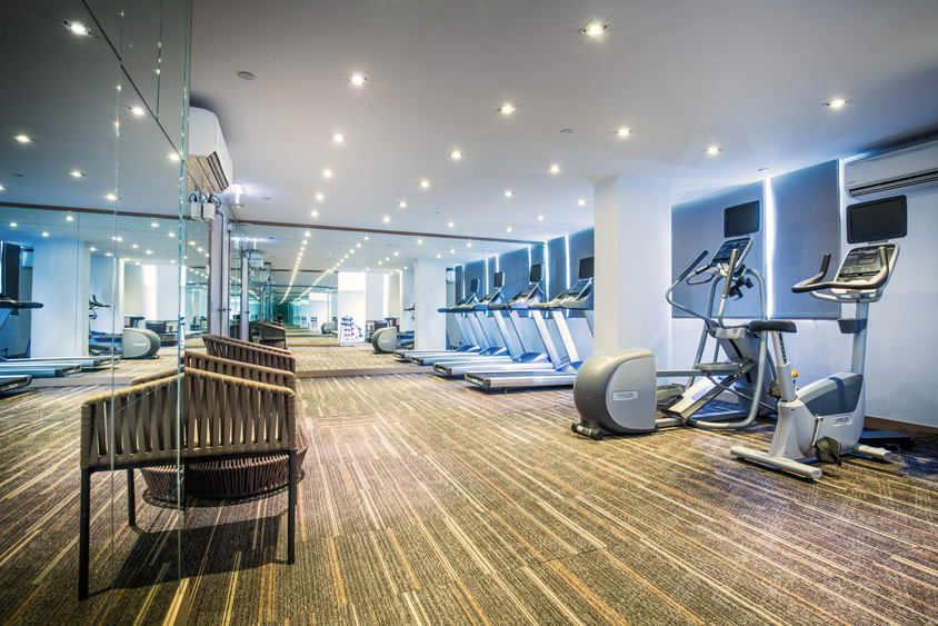 24 hour access Gym Room at The Lodge by V serviced apartment in Jordan, West Kowloon