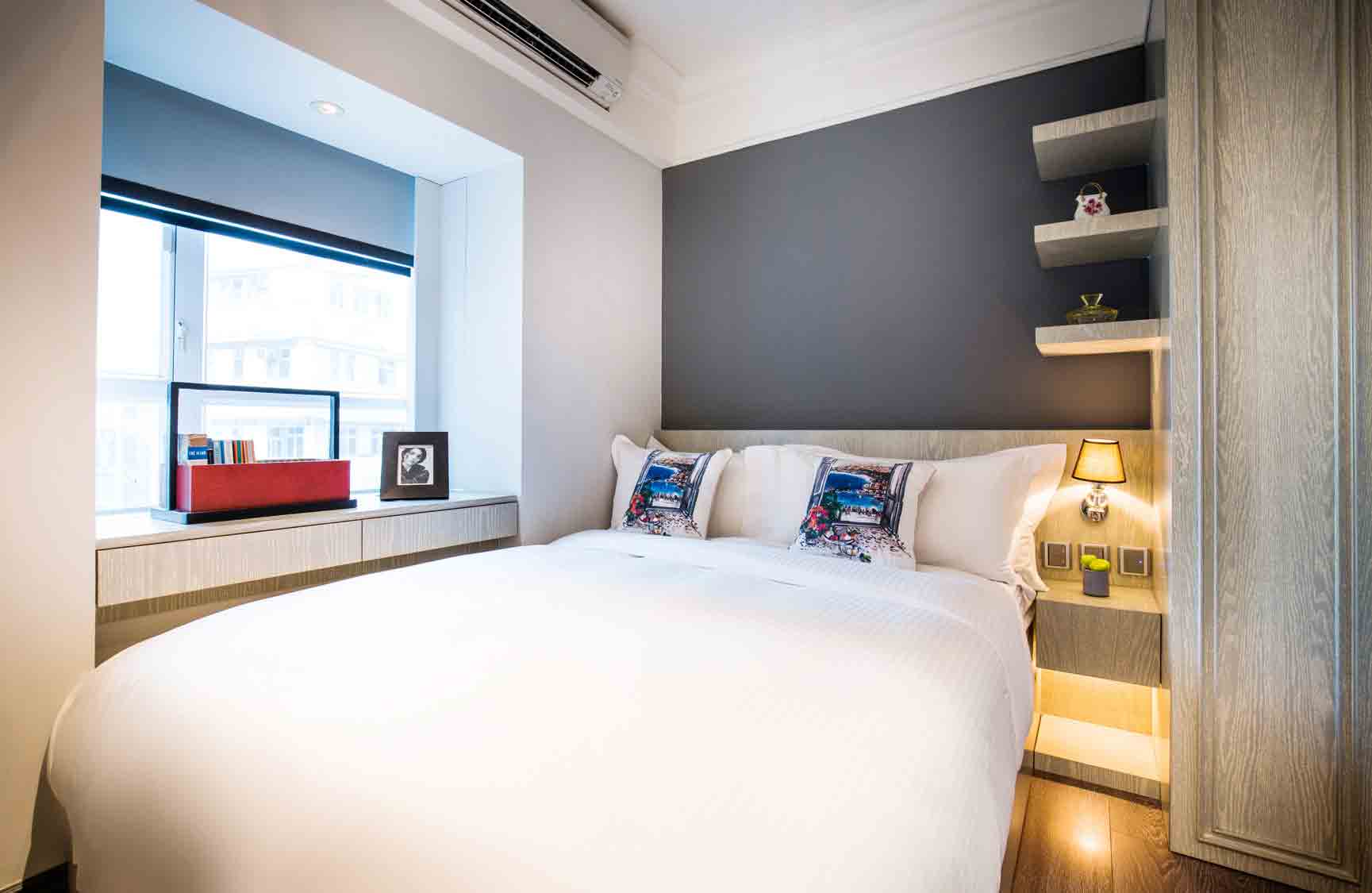 Luxe Two Apartment with queen-sized bed at The V Causeway Bay 2 Serviced Apartment