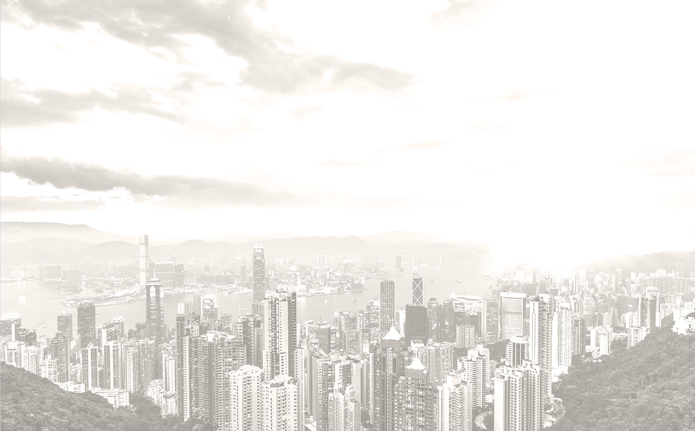 香港山顶上的天际线